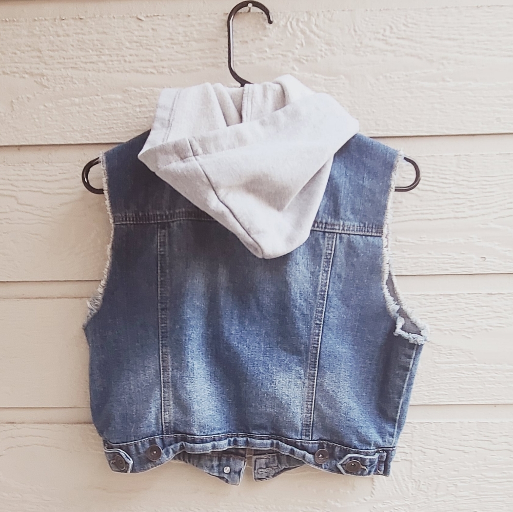 Highway jeans Casual denim hooded vest jacket L - Picture 11 of 11